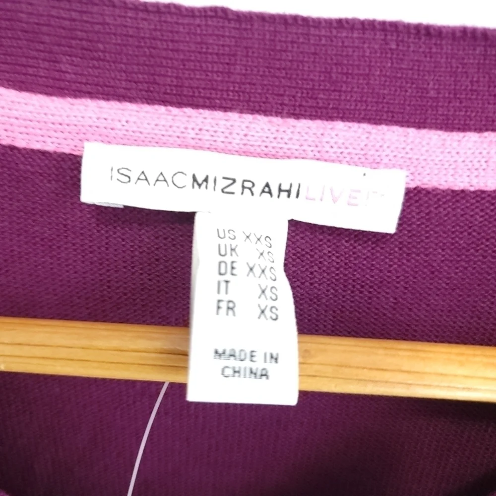 Isaac Mizrahi Live  V Neck Sweater with Bell  Sleeves Size XXS - Picture 4 of 12